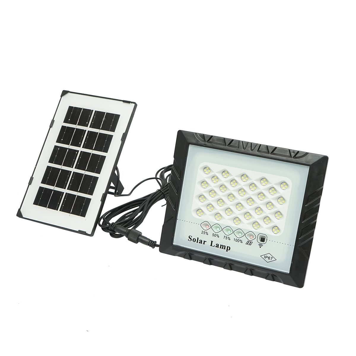 25W LED projector with 3W solar panel, 4000mAh battery, and remote control IP67 Breckner Germany
